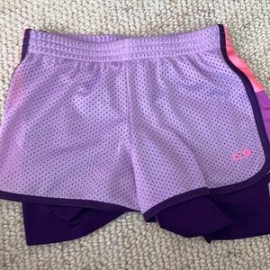 Champion Girls Athletic Shorts L (10-12) Purple